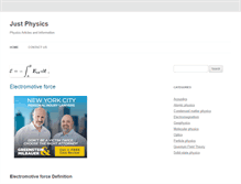 Tablet Screenshot of justphysics.com